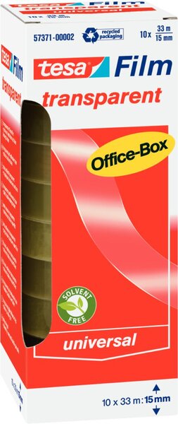Tesa Klebefilm Office Box 33 m x 15 mm transp., 10 Rollen