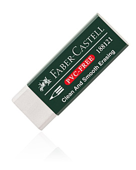 Faber-Castell Radierer Vinyl Eraser 7081N Kunststoff weiß