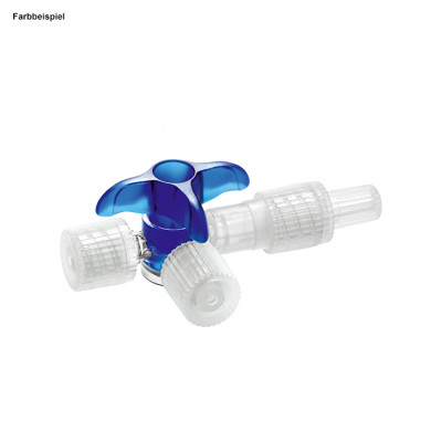 Discofix C Dreiwegehahn LL blau, 1 Stk.