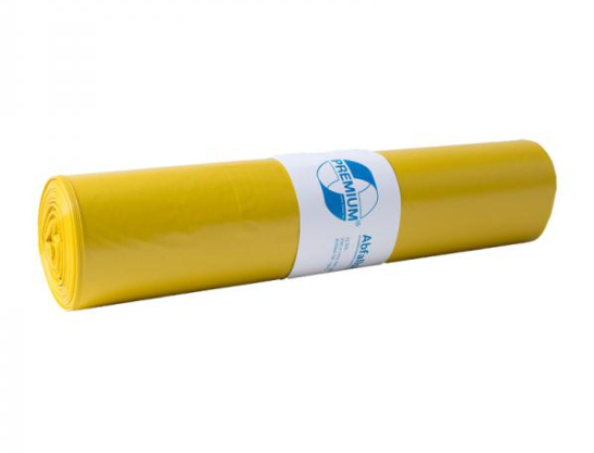 Deiss Premium Abfallsack 120L gelb für Covid Abfälle, 25 Stk