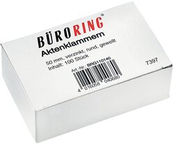 Büroklammern 50 mm gewellt silber, 100 Stk.