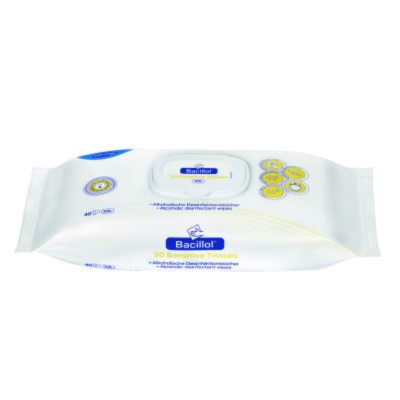 Bacillol 30 Sensitive Tissues XXL für Flächen, 40 Stk.