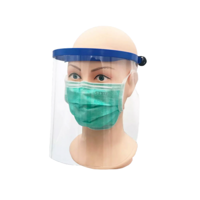 Gesichtsschild mit auswechselbarem Visier blau