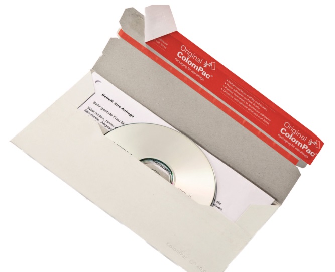 CD-Brief DL ohne Fenst., Vollpappe weiß 221x123 mm, 160 Stk.