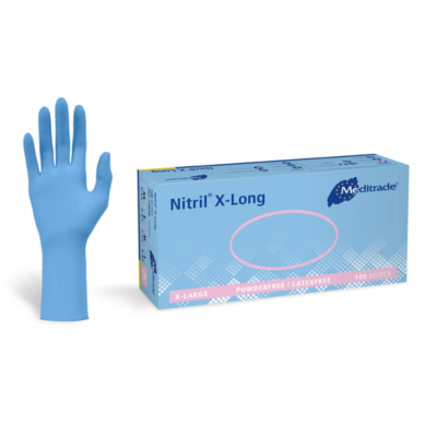 Nitril 3000 x-long blue Handschuhe latexfrei, 100 Stk.