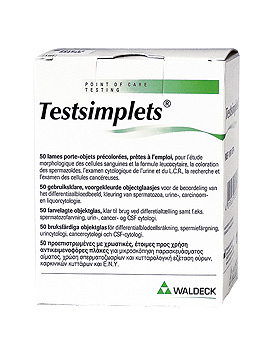 Testsimplets farbbeschichtete Objektträger