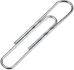 Büroklammern 50 mm gewellt silber, 100 Stk.