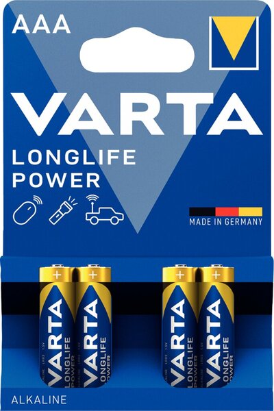 Varta Batterie Micro LR3 AAA 1,5V Alkaline, 4 Stk.