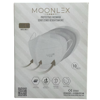 Moonlex FFP2 Atemschutzmaske, MM2-S, weiß, 10 Stk.