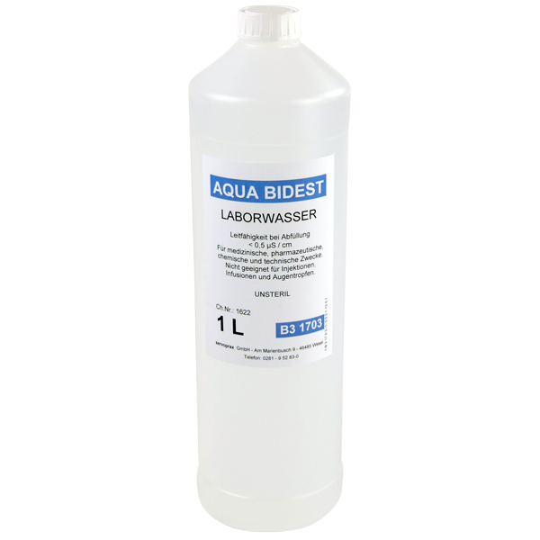 Destilliertes Wasser Aqua Bidest
