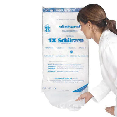 Einmalschürzen Clinhand Herren 140 cm 35µm weiß, 50 Stk. Einmalschürzen Clinhand Herren 140 cm 35µm weiß, 50 Stk.