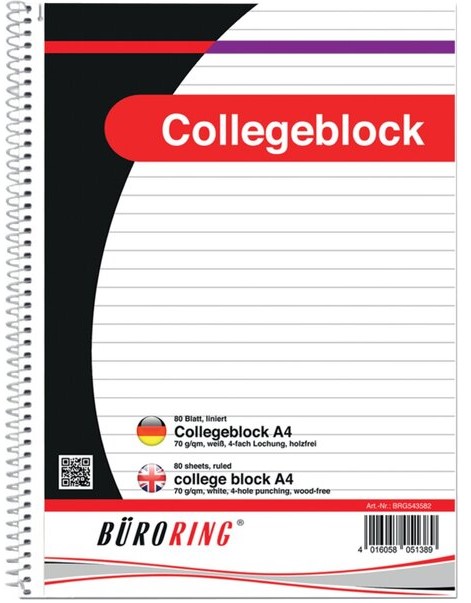 Collegeblock Basic A4 liniert