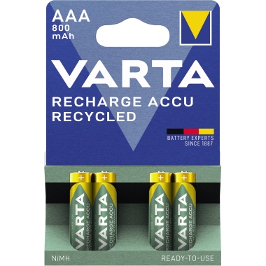 Batterie Akku Recycled Micro AAA, 4 Stk.