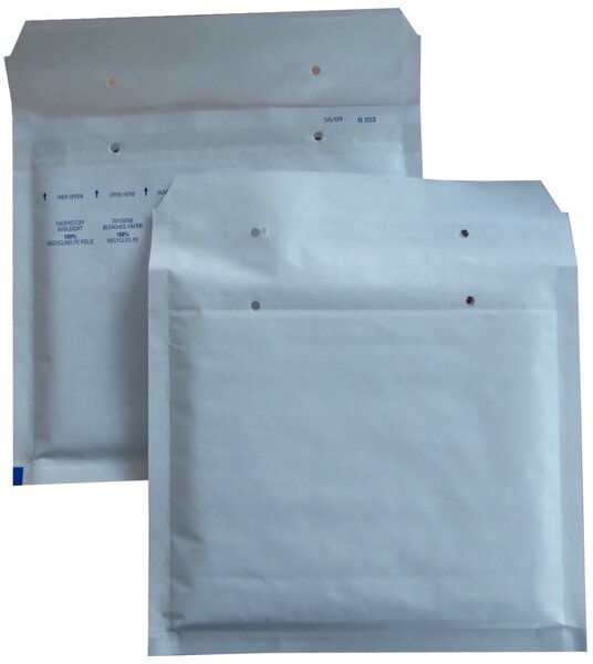 Luftpolstertasche S/1 200x175 mm weiß für CD HK, 100 Stk.