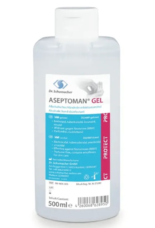 Aseptoman Gel für Hände Dr. Schumacher, 500 ml