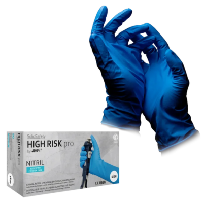 SolidSafety High Risk Pro Nitril HS pf blau Gr. L, 50 Stk.