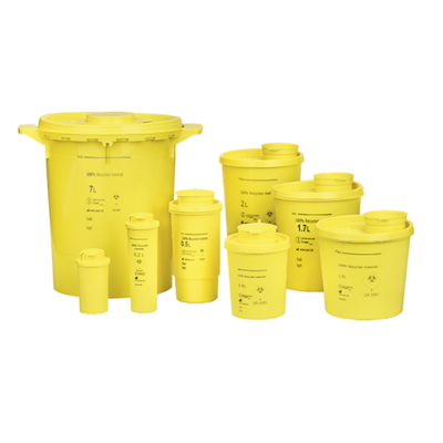 Kanülensammler/Abwurfbehälter Servobox Eco line gelb