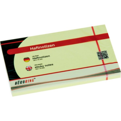 Haftnotizen 125x75 mm gelb 100 Blatt