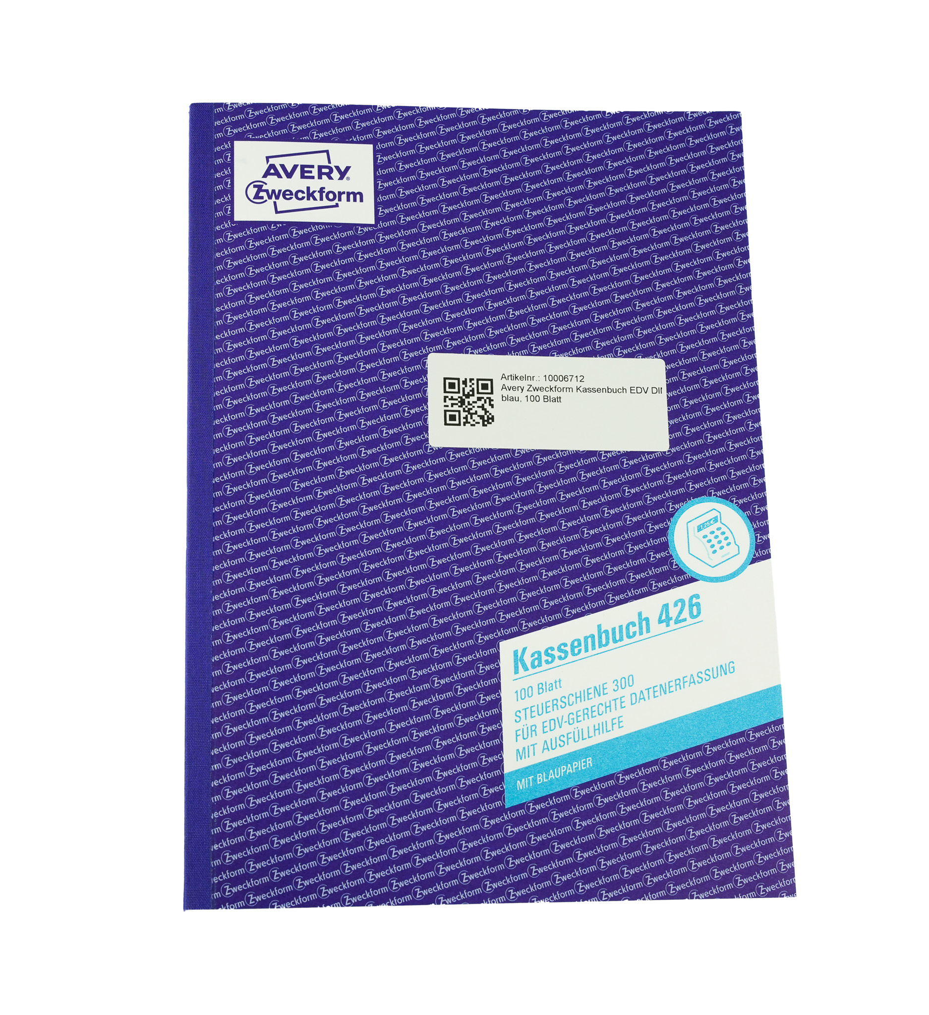 Zweckform Kassenbuch EDV DIN A4 blau, 100 Blatt