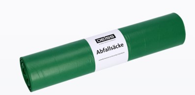 Deiss Abfallsack Recycling LDPE 120 L grün Rolle, 25 Stk.