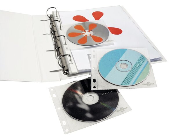 CD/DVD Hülle CoverEasy 2CDs PP transp abheftbar 10St/Pg