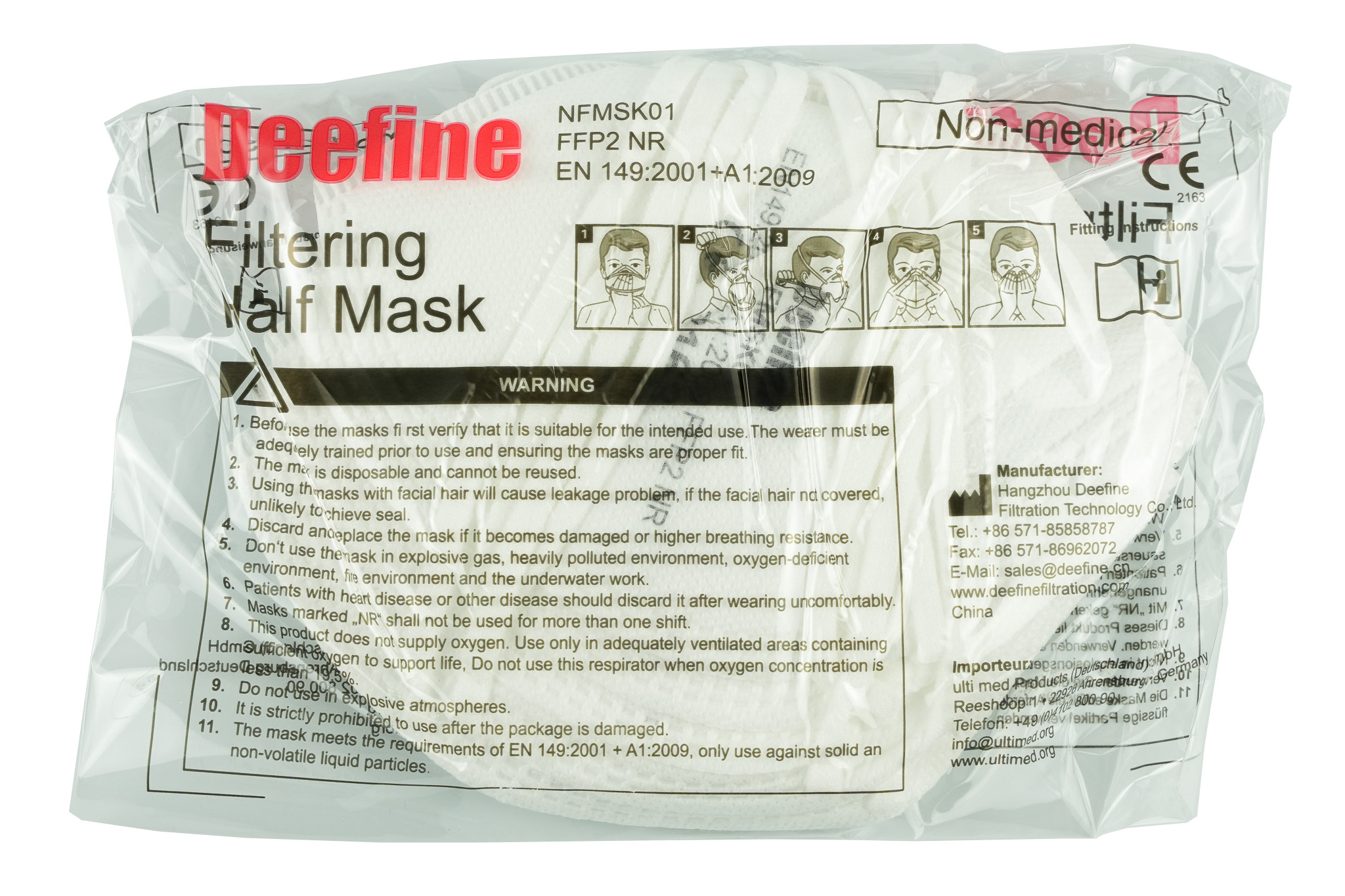 Deefine FFP2 Maske Filtrierend