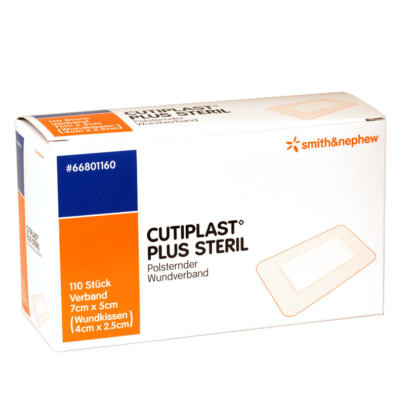 Cutiplast Plus steril 7x5cm, 110 Stk