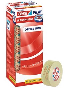 Tesa Klebefilm Office Box 33 m x 19 mm transparent, 8 Rollen