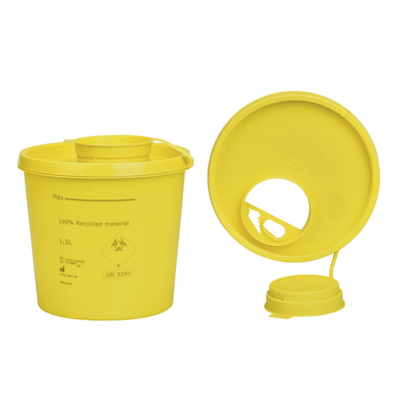 Kanülensammler/Abwurfbehälter Servobox Eco line gelb