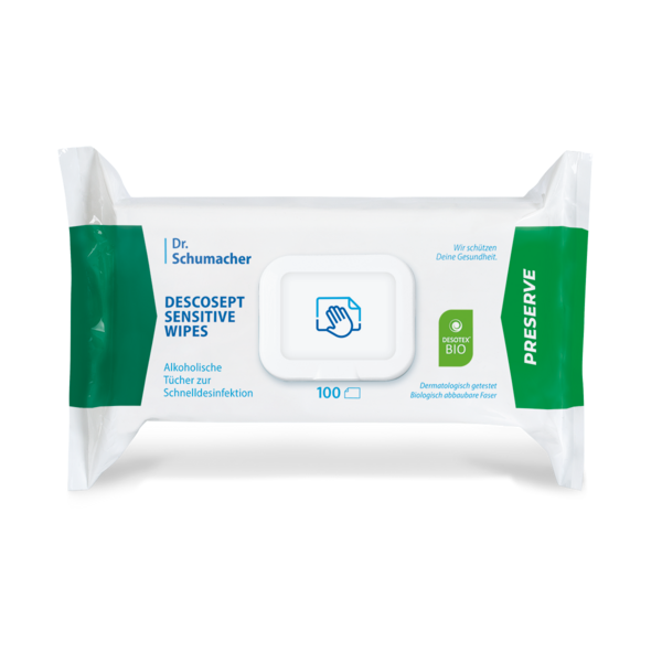 Flächendesinfektion Descosept sensitive BioWipes