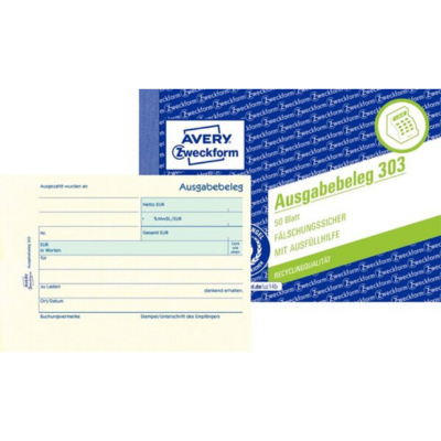 Zweckform Ausgabebeleg DIN A6 quer