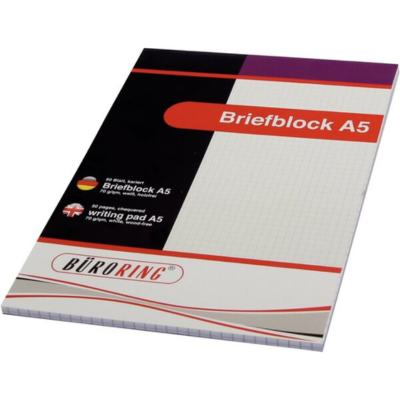 Briefblock DIN A5 kariert , 50 Blatt