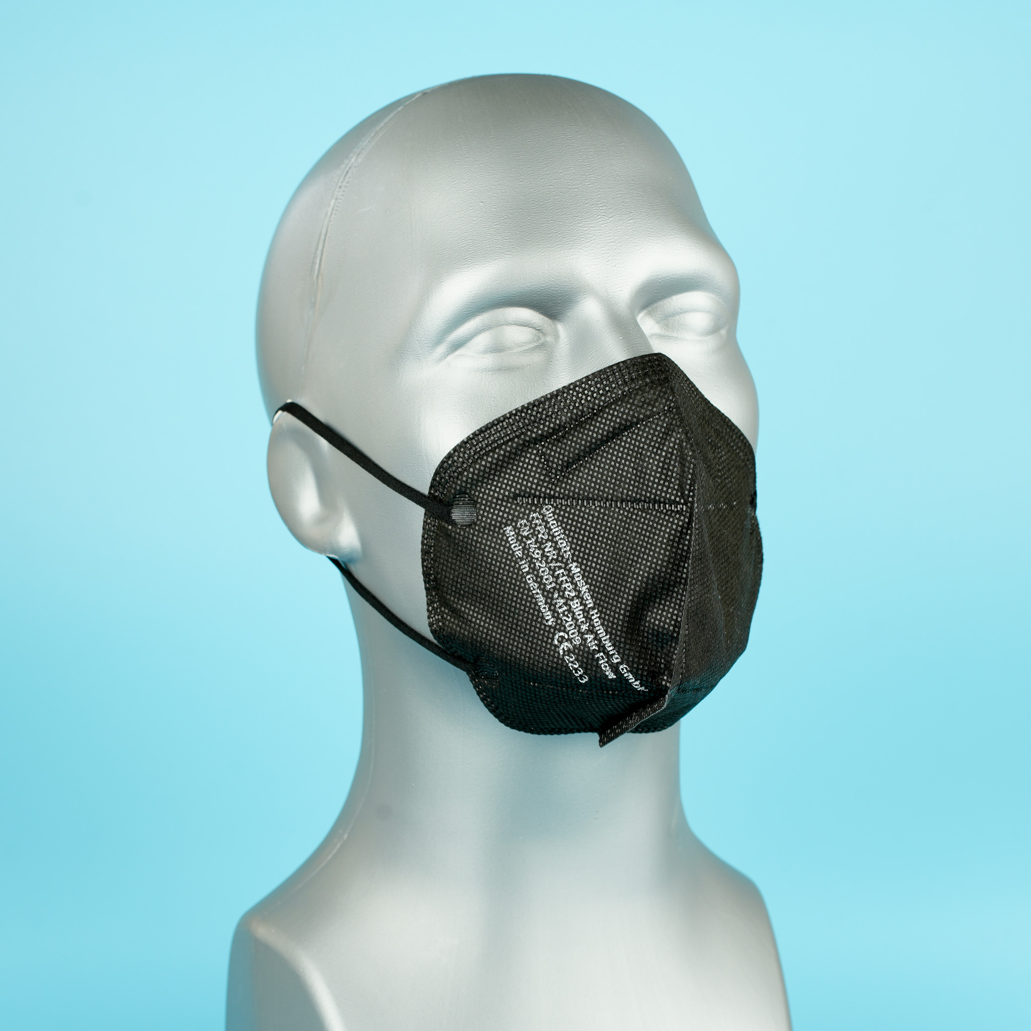 QMH FFP2 Filtrierende Halbmaske schwarz, 50 Stk.