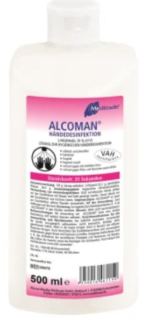 Händedesinfektion Alcoman