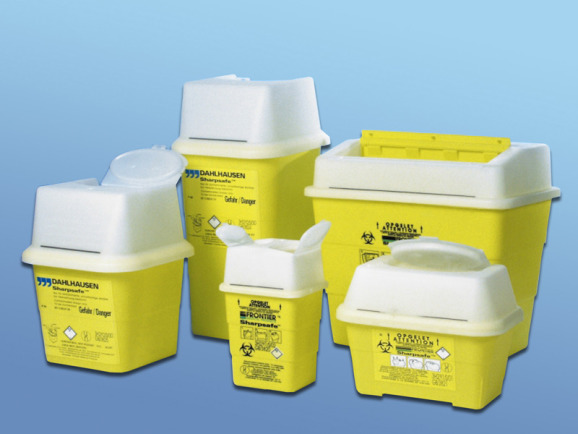 Kanülensammler/Abwurfbehälter eckig Sharpsafe 2 l