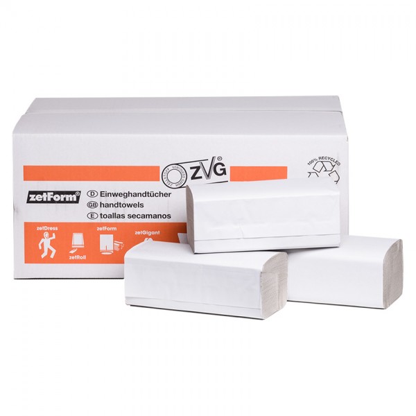 Falthandtücher ZVG 23,5x23 cm 2-lg ZZ-Falz 3200 Stk.