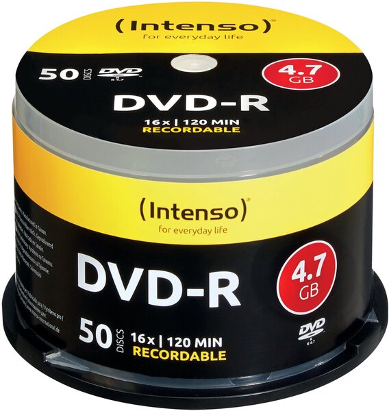 DVD-R 4,7GB 16fach 120 min nicht bedruckbar, 50 Stk.