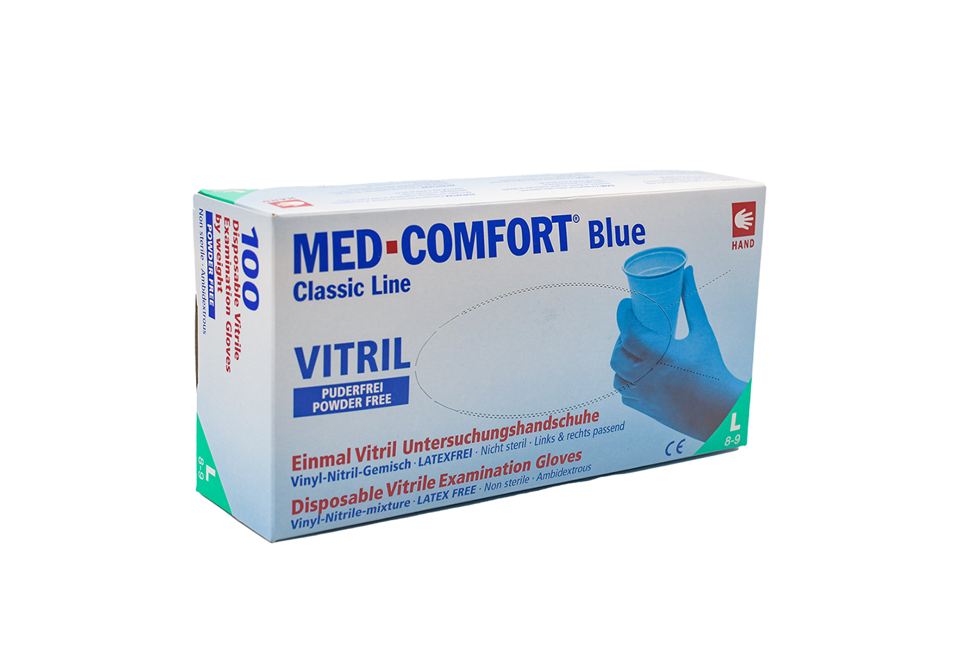 Vitril Handschuh Med Comfort Blue 