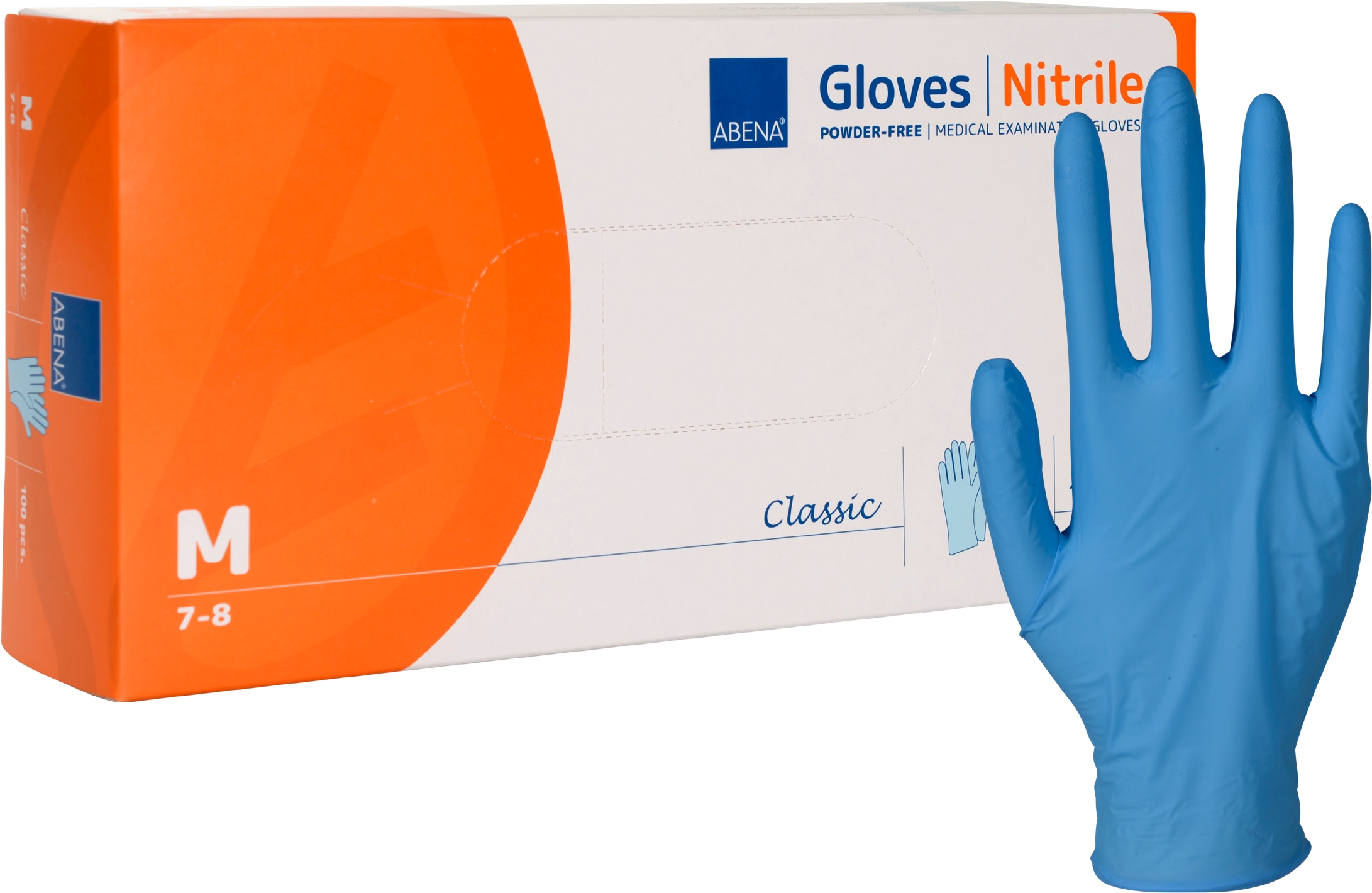 Nitril Handschuhe Classic, Abena, Gr. M, blau