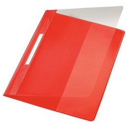 Leitz Plastik Schnellhefter Exquisit DIN A4, rot, 10 Stk.