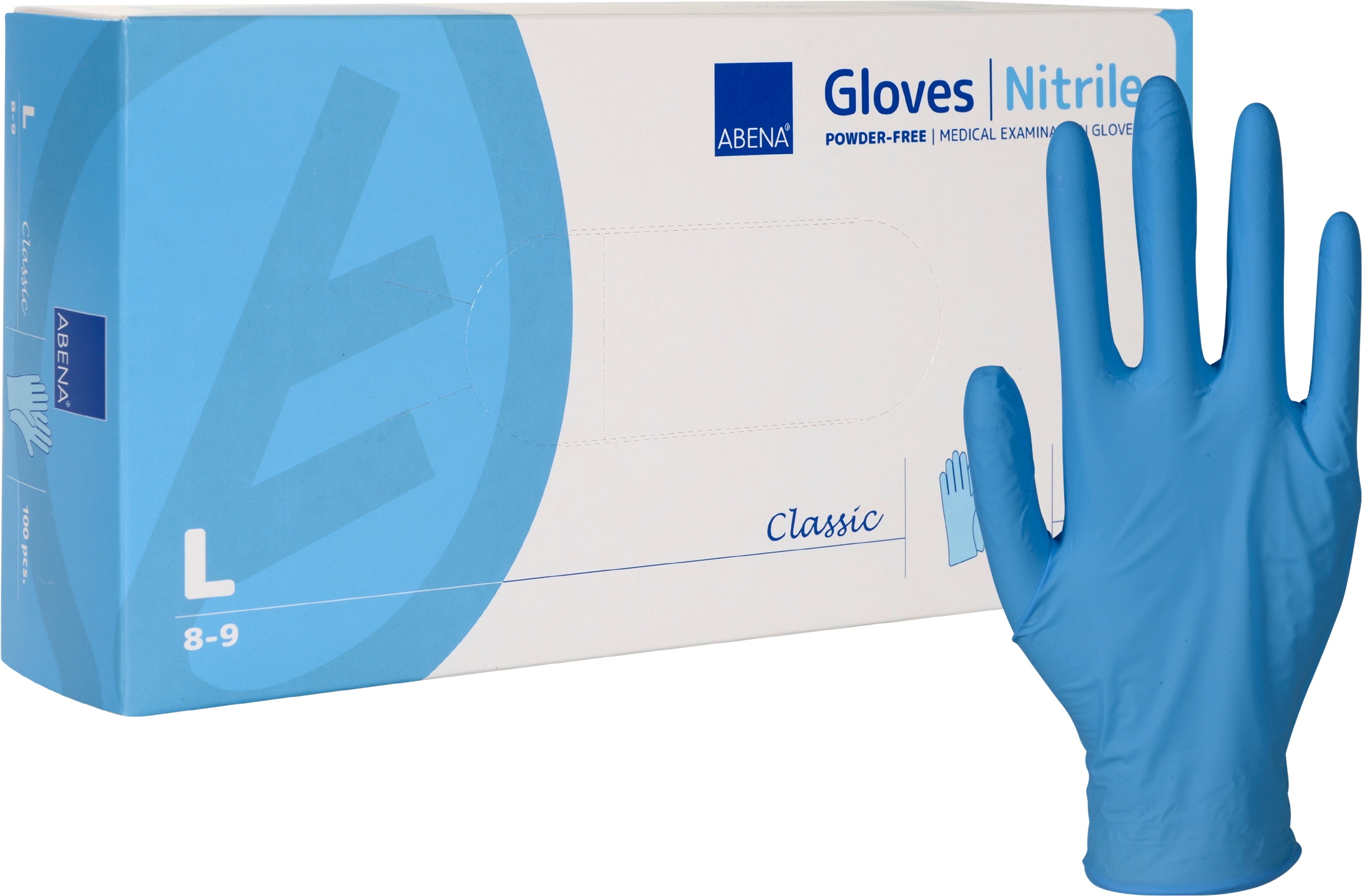 Nitril Handschuhe Classic, Abena, Gr. L, blau