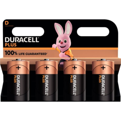 Duracell Batterien Alkaline Mono D Indust. LR20 1.5V, 4 Stk.