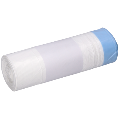 Deiss Müllbeutel Zugband, 30 l, weiss, HDPE