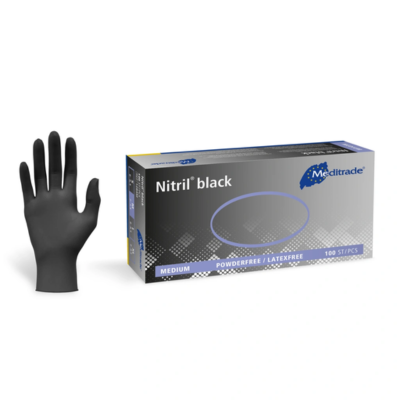 Nitril Handschuhe puderfrei schwarz, 100 Stk.
