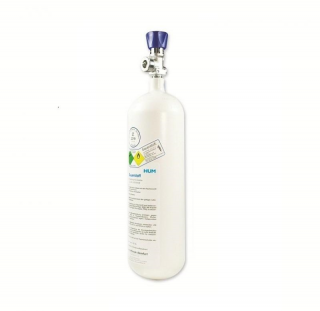 Sauerstoffflasche gefüllt mit Restdruckventil