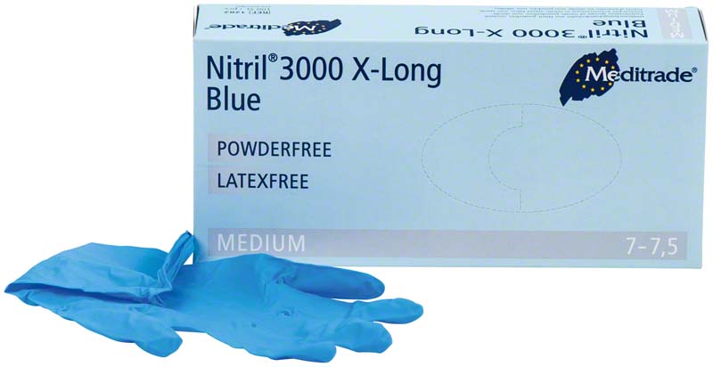 Nitril 3000 x-long blue Handschuhe latexfrei