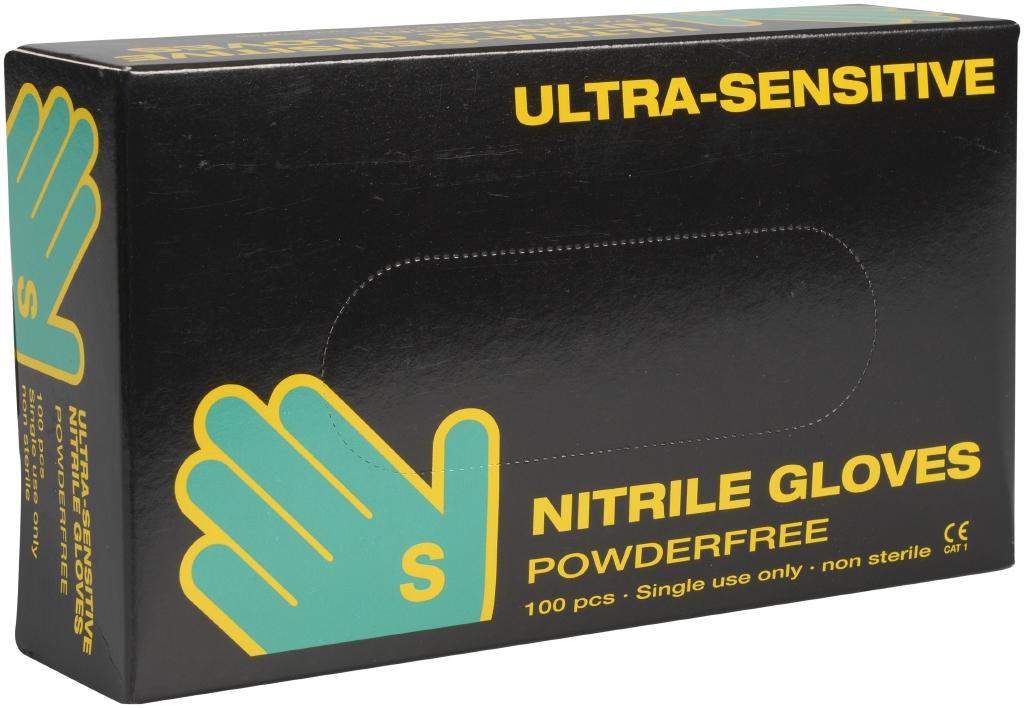 Nitril-Handschuhe Ultra (PSA), Abena, Schwarz, Gr S.