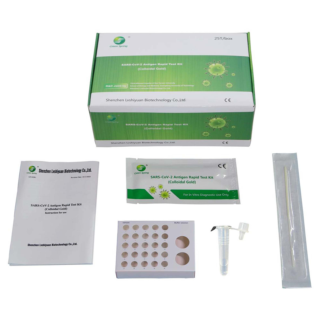Greenspring SARS-Cov-2 Antigen Rapid Test Kit 4in1, 25 Stk.