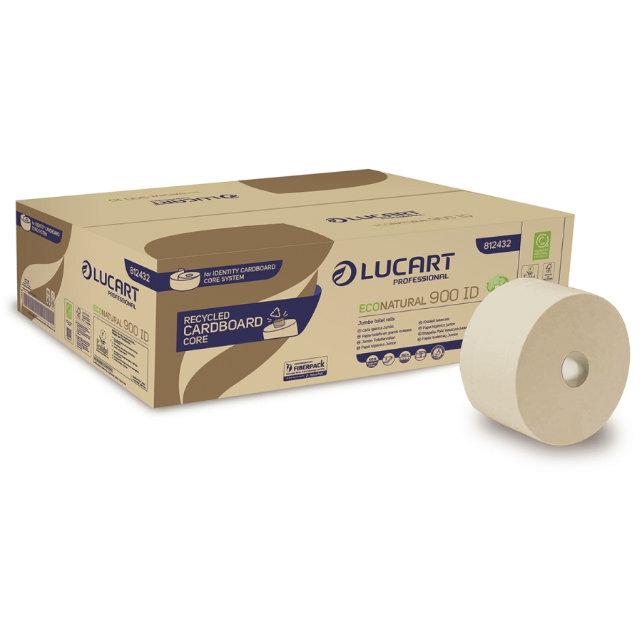 Toilettenpapier Lucart EcoNatural 900ID 2-lg., 12 Rll.